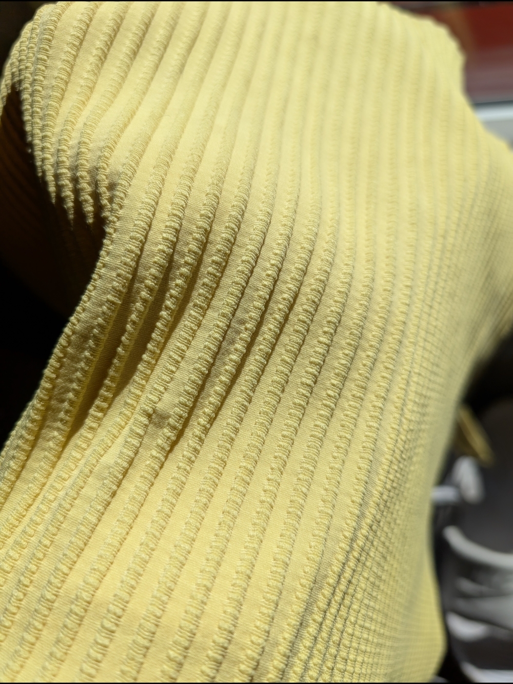 Ribbed Yellow Bandeau Bikini Set With Coverup Tie Up Strapless High waist - Picture 5 of 8